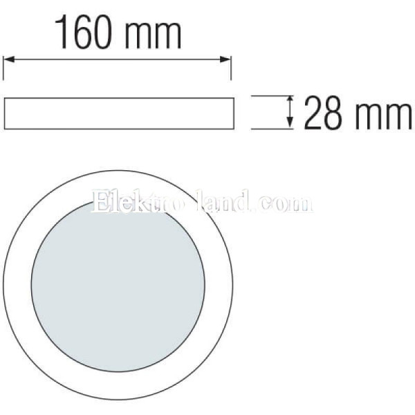 Накладной светильник LED 12W HOROZ 3000K/4200K/6000K CAROLINE-12 